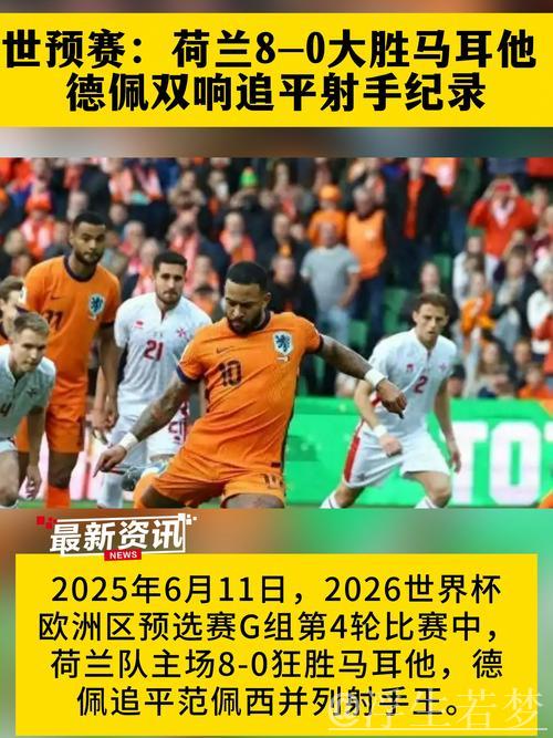 荷兰世预赛8球大胜马耳他 德佩2射1传追平范佩西队史纪录 荷兰世预赛8球大胜马耳他 德佩2射1传追平范佩西队史纪录