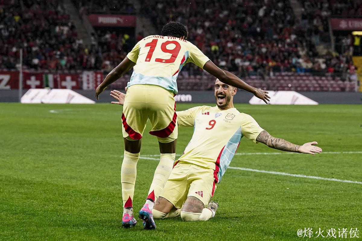 欧国联-何塞卢快速破门法比安梅开二度 十人西班牙4-1大胜瑞士